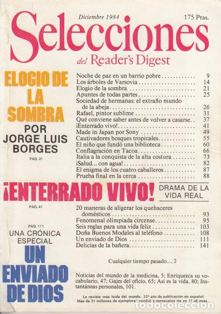 Livros em segunda m&atilde;o: SELECCIONES DEL READER'S DIGEST DICIEMBRE 1984 - Selecciones Del Reader's Digest