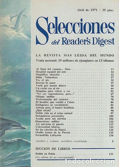 books: SELECCIONES DEL READER'S DIGEST. ABRIL 1971 - SELECCIONES DEL READER'S DIGEST