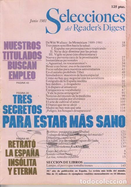 books: SELECCIONES DEL READER'S DIGEST. JUNIO 1981 - SELECCIONES DEL READER'S DIGEST
