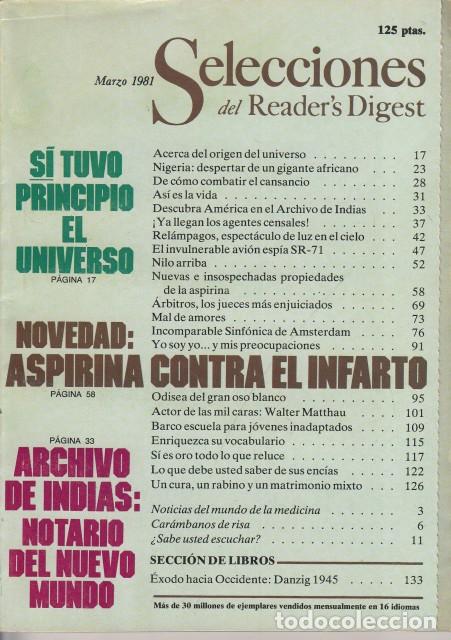 books: SELECCIONES DEL READER'S DIGEST. MARZO 1981 - SELECCIONES DEL READER'S DIGEST