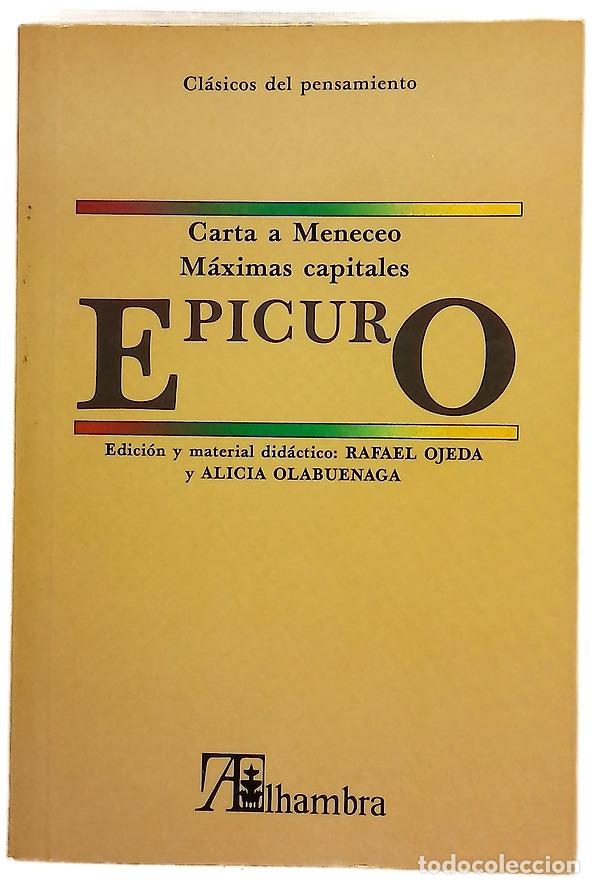 Libros: Carta a Meneceo y M&aacute;ximas capitales