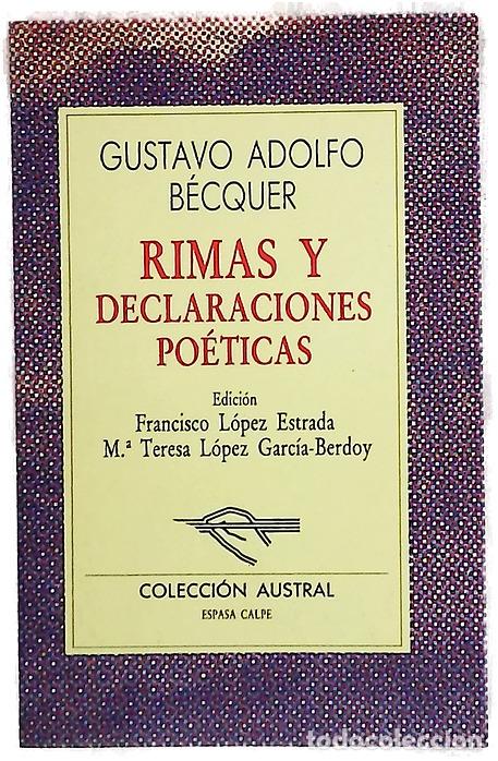 Libros: Rimas y declaraciones po&eacute;ticas