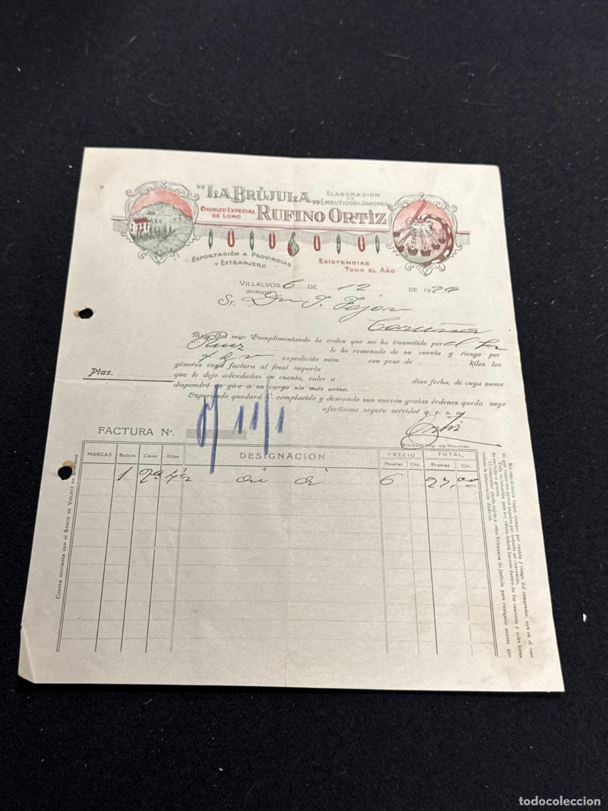 books: &uml;La br&uacute;jula&uml; Elaboraci&oacute;n de embutidos y jamones. Chorizo expecial de lomo Rufino Ortiz. 1929. Burgos