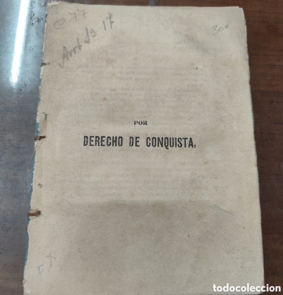 Libri di seconda mano: POR DERECHO DE CONQUISTA. Comedia en tres actos. A&ntilde;o 1856 - MR. LEGOUVE