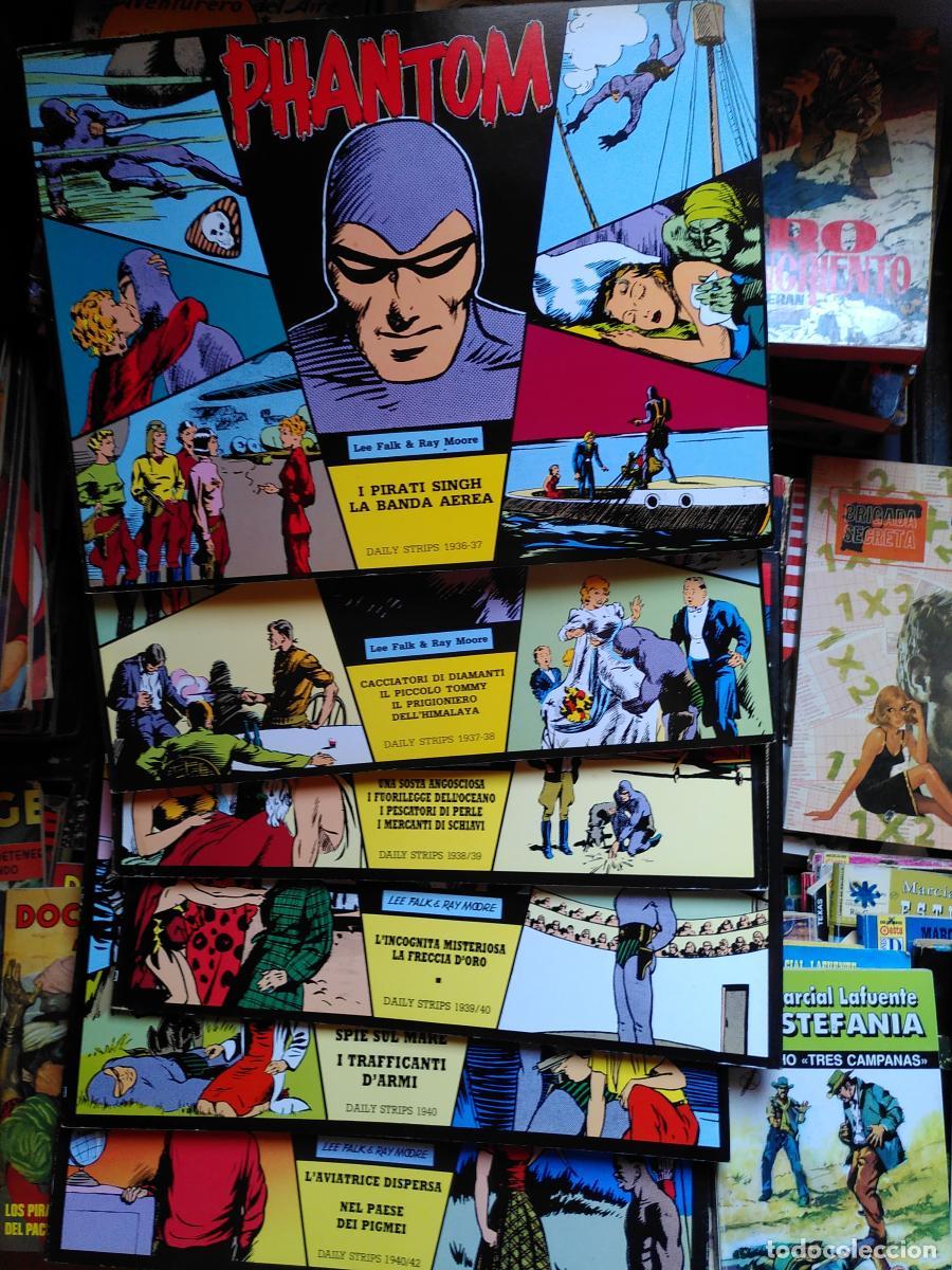 Libros: PHANTOM. Daily strips (6 ejemplares apaisados EN ITALIANO). 1936-37 / 1937-38 / 1938-39 / 1939-40 /