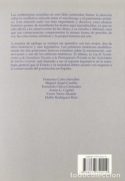 Libros: Mecenazgo y conservaci&oacute;n del patrimonio art&iacute;stico- 9788477749219