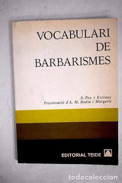 Livros em segunda m&atilde;o: Vocabulari de barbarismes- 9788430774319