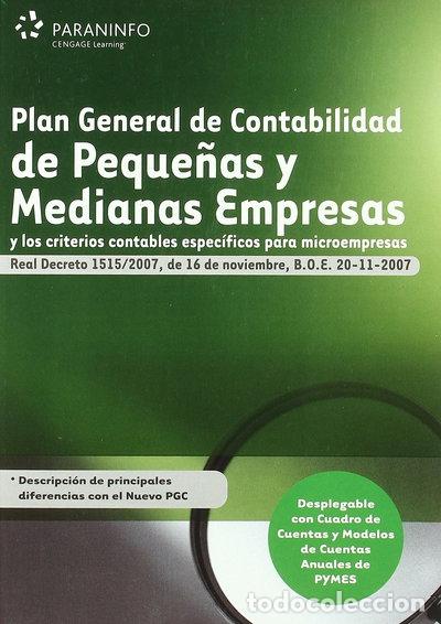 Libros: Plan general de contabilidad de peque&ntilde;as y medianas empresas- 9788428330220