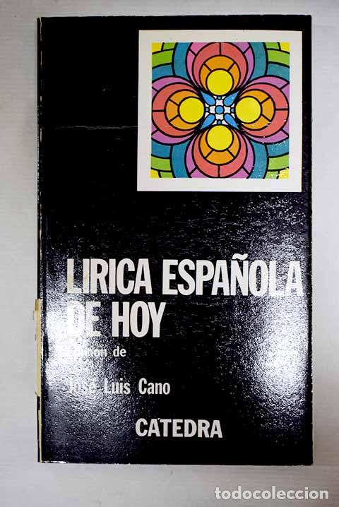 Libros: Lirica espa&ntilde;ola de hoy: antolog&iacute;a