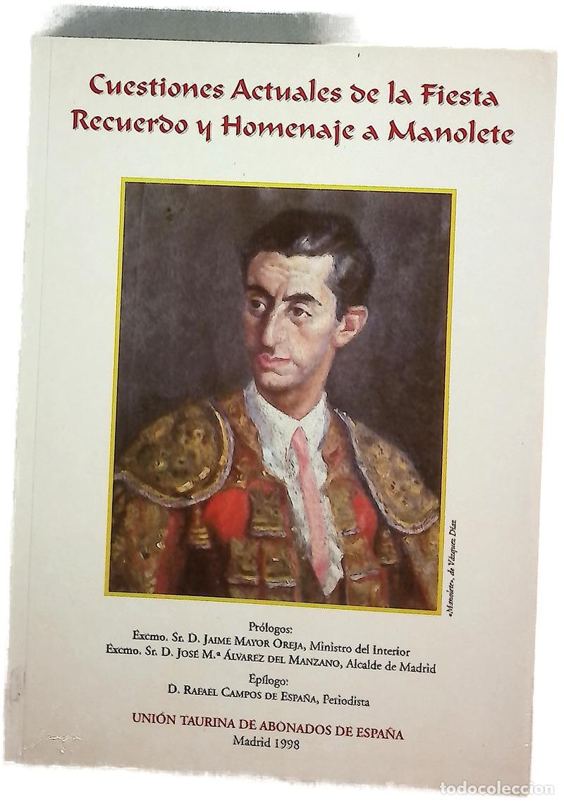 Libros: Cuestiones actuales de la fiesta recuerdo y homenaje a Manolete