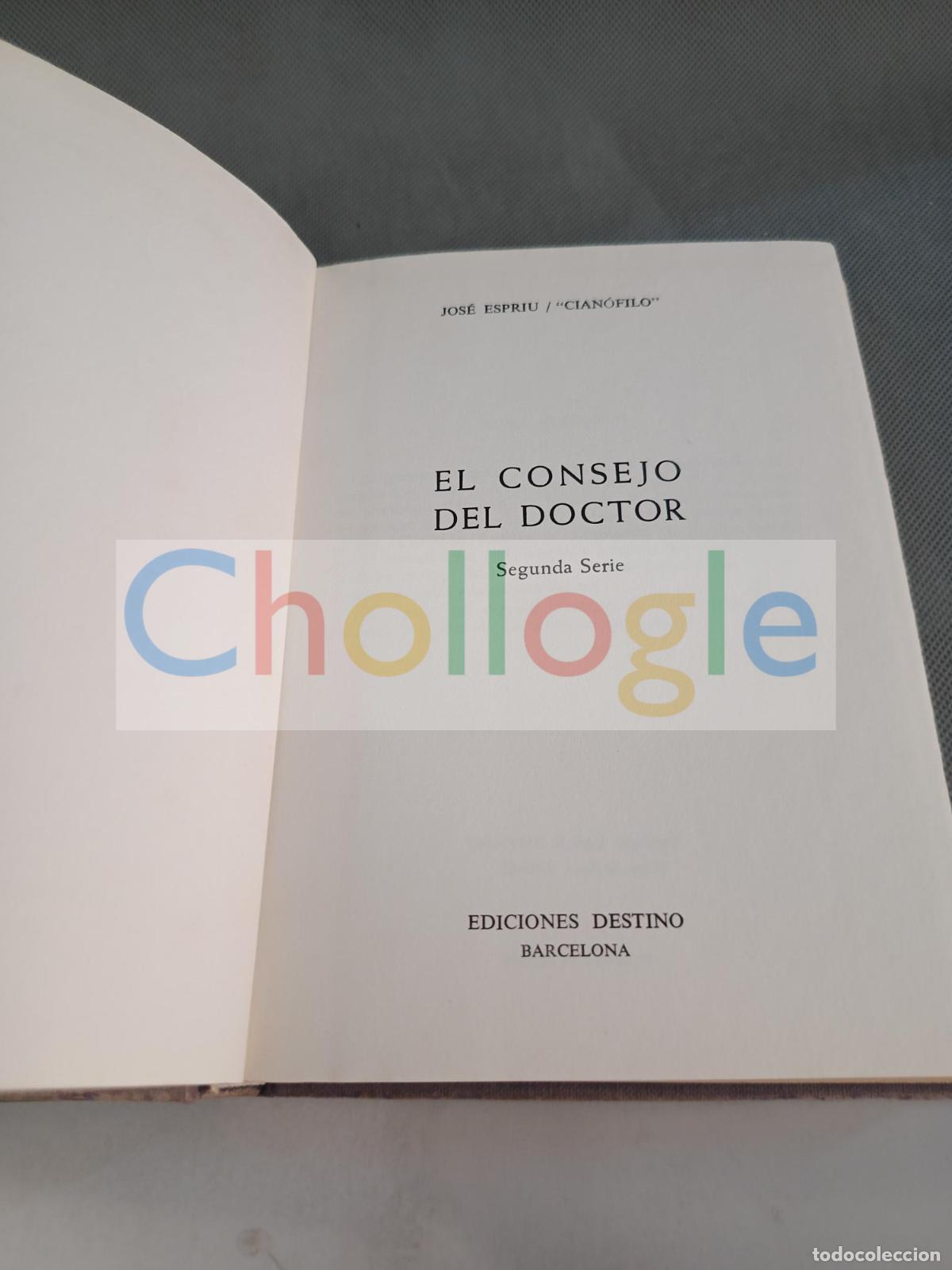 Libros: Libro el consejo del doctor jose espriu cianofilo