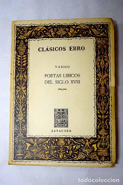 books: Poetas l&iacute;ricos del siglo XVIII