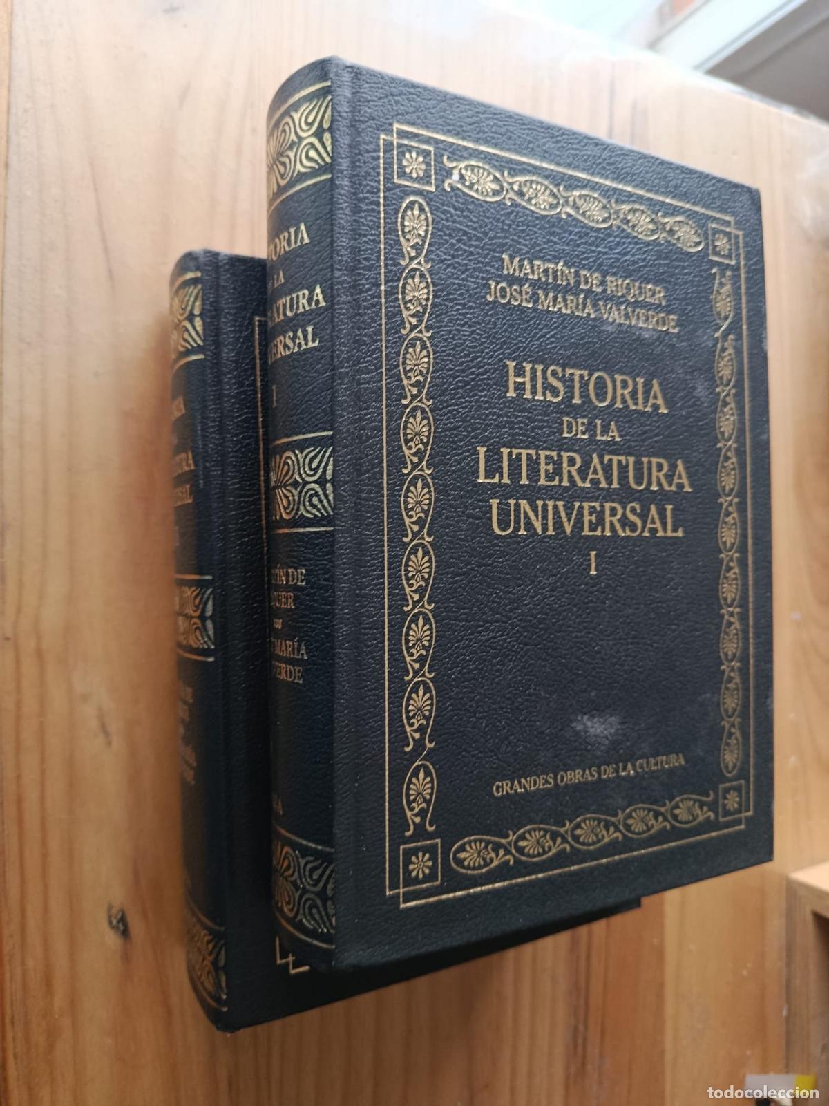 Livres: Historia de la literatura universal (Tomos I y II) - MART&Iacute;N DE RIQUER y JOS&Eacute; MAR&Iacute;A VALVERDE