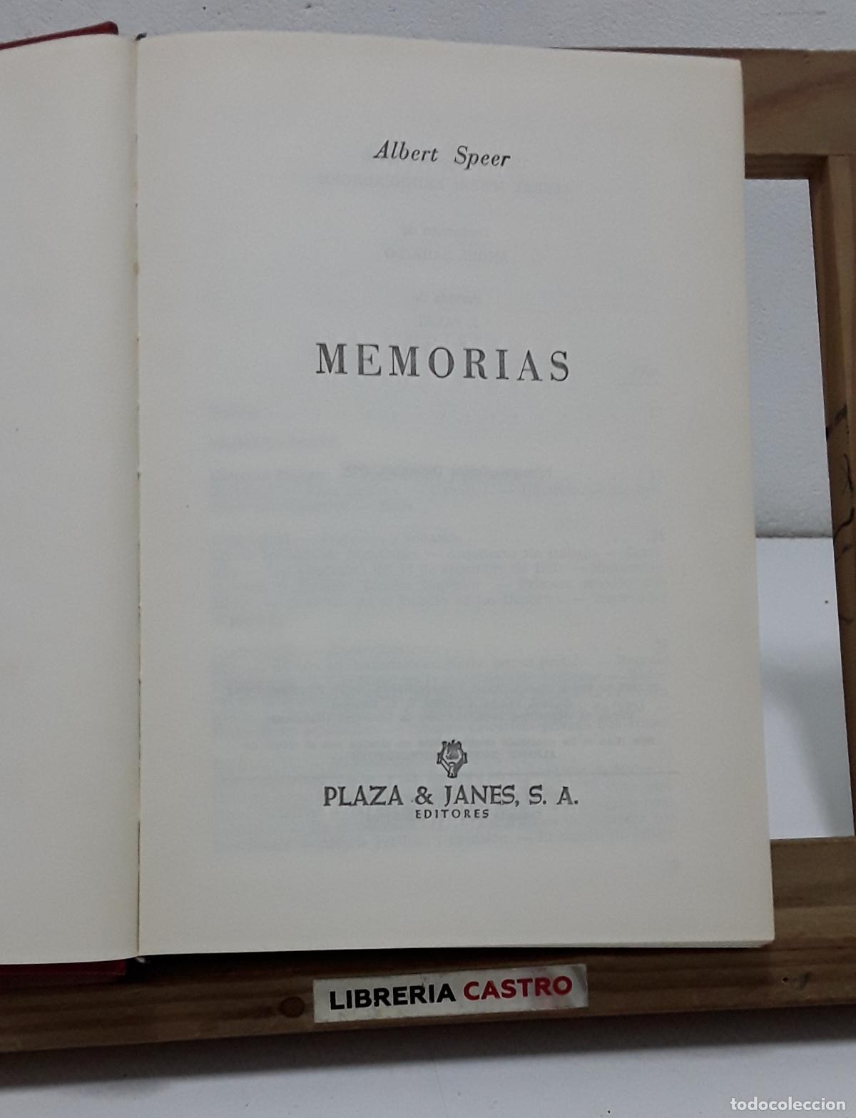 Libros: Memorias. Albert Speer - Albert Speer. - Foto 2