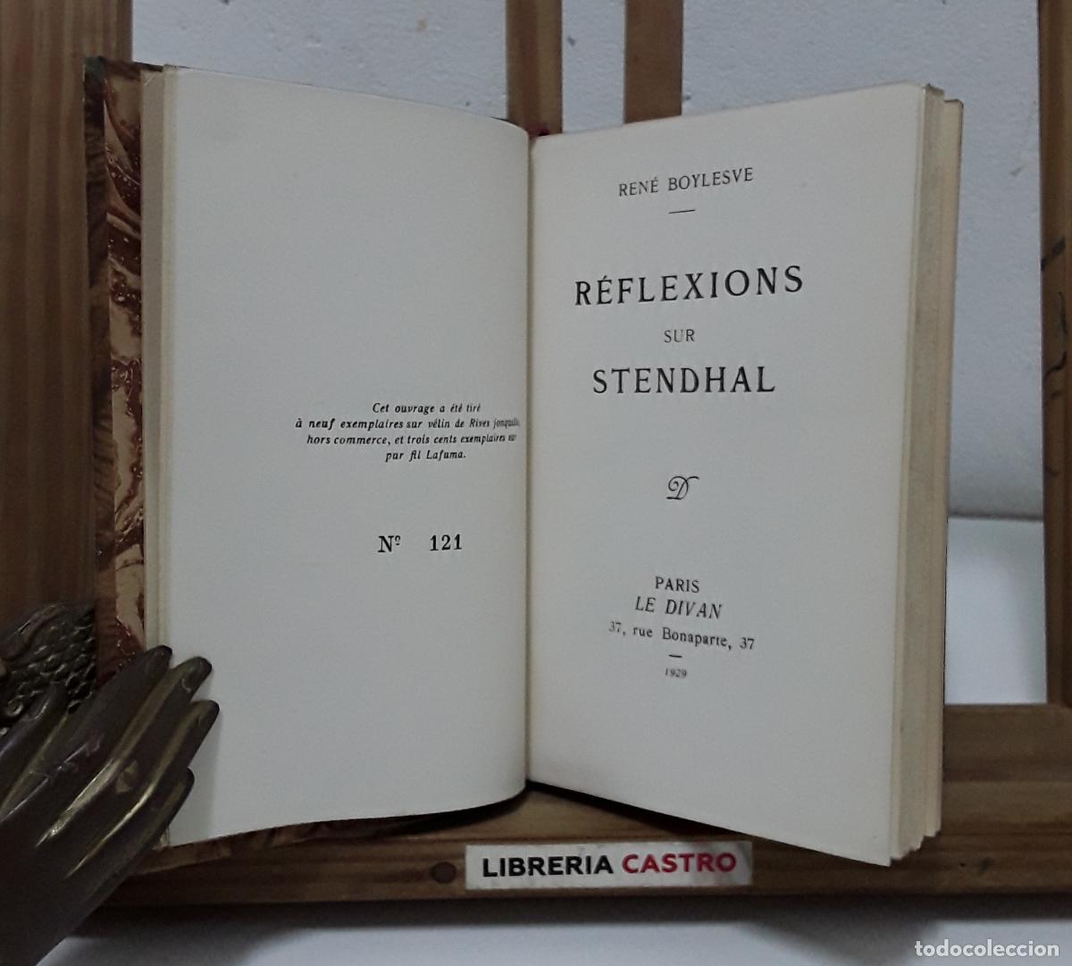Libros: Reflexions sur Stendhal. Num&eacute;rot&eacute; - Ren&eacute; Boylesve. - Foto 1