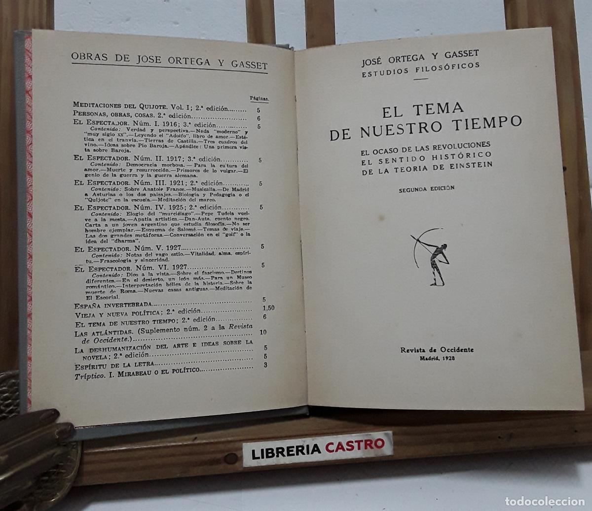 Libros: El tema de nuestro tiempo. Jos&eacute; Ortega y Gasset - Jos&eacute; Ortega y Gasset.