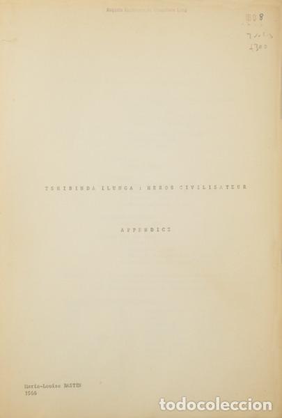 Livres: BASTIN. (Marie-Louise) - TSHIBINDA ILUNGA: HEROS CIVILISATEUR. [2 VOLS., TESE]
