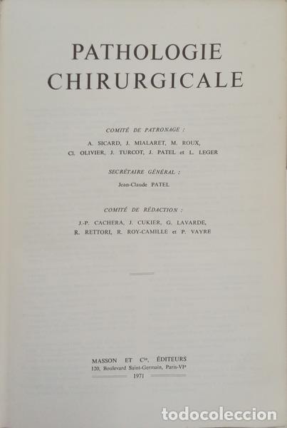 books: PATHOLOGIE CHIRURGICALE.