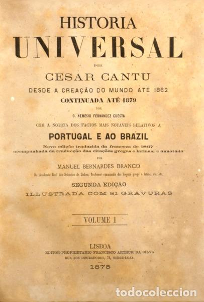 Libros: CANT&Uacute;. (Cesare Ambrogio) - HISTORIA UNIVERSAL. [13 VOLS., + UMA OBRA DO AUTOR]