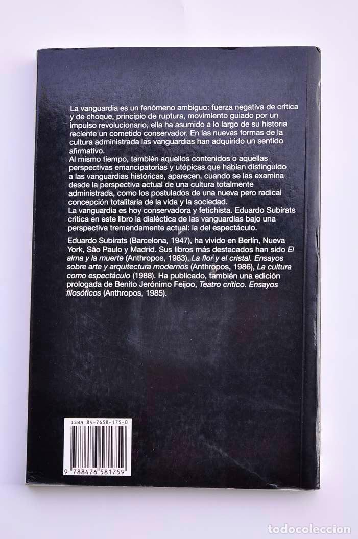 Libros: El final de las vanguardias - SUBIRATS, Eduardo - Foto 4