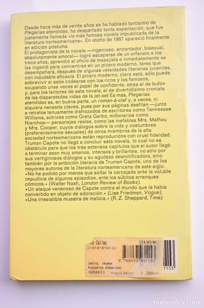 Libros: Plegarias atendidas - CAPOTE, Truman - Foto 3