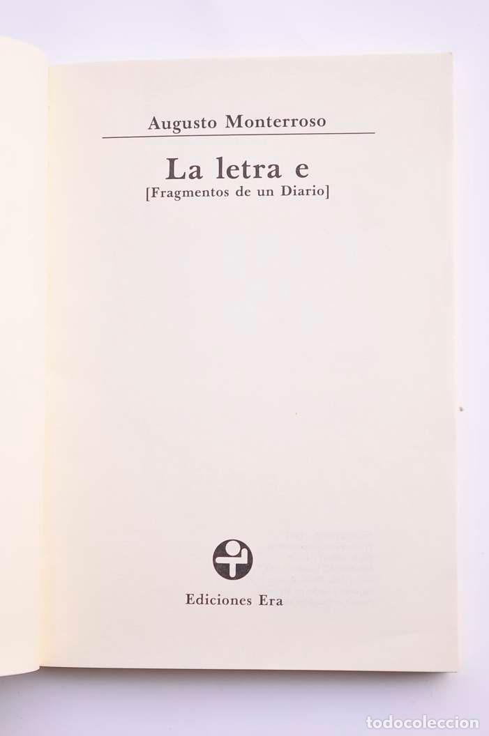 Libros: La letra E (fragmentos de un diario) - MONTERROSO, Augusto - Foto 2
