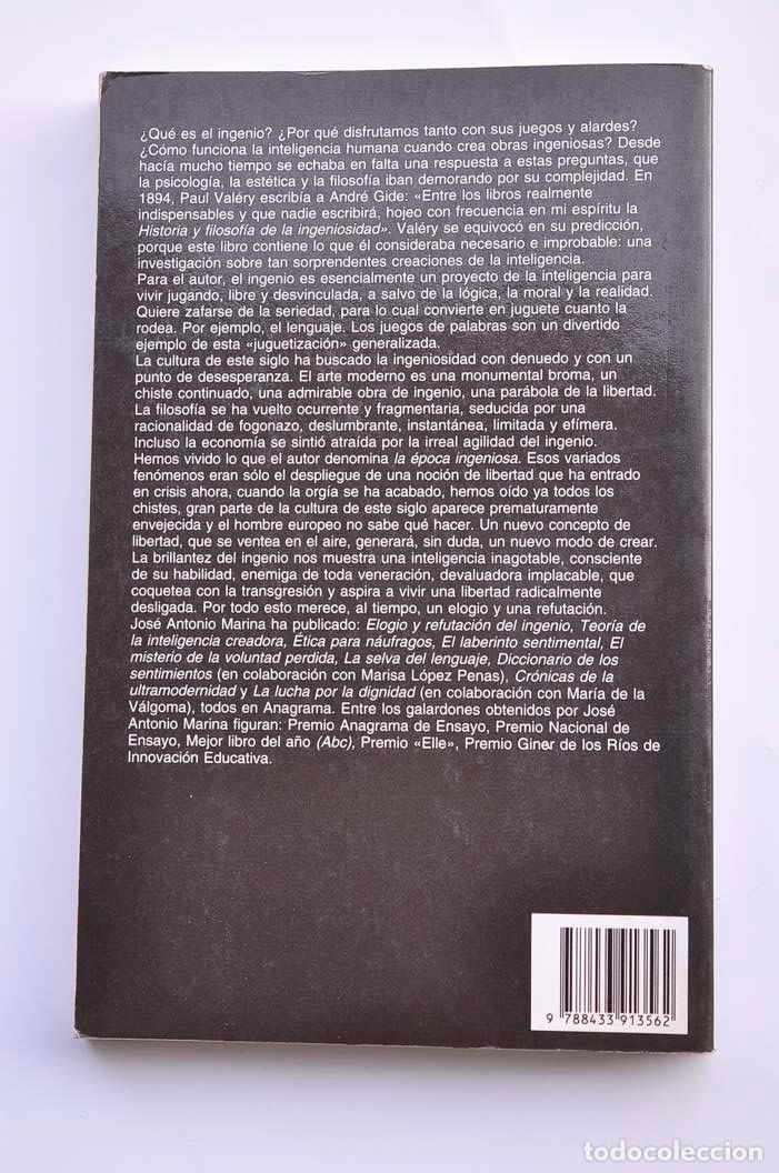 Libros: Elogio y refutaci&oacute;n del ingenio - MARINA, Jos&eacute; Antonio - Foto 3