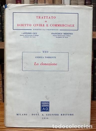 Libros: LA DONAZIONE. (Trattato di Diritto Civile e Commerciale, volume XXII) - TORRENTE, Andrea