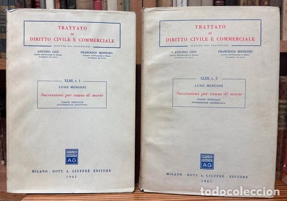 Libros: SUCCESSIONI PER CAUSA DI MORTE. (Trattato di Diritto Civile e Commerciale, volume XLIII) - MENGONI,