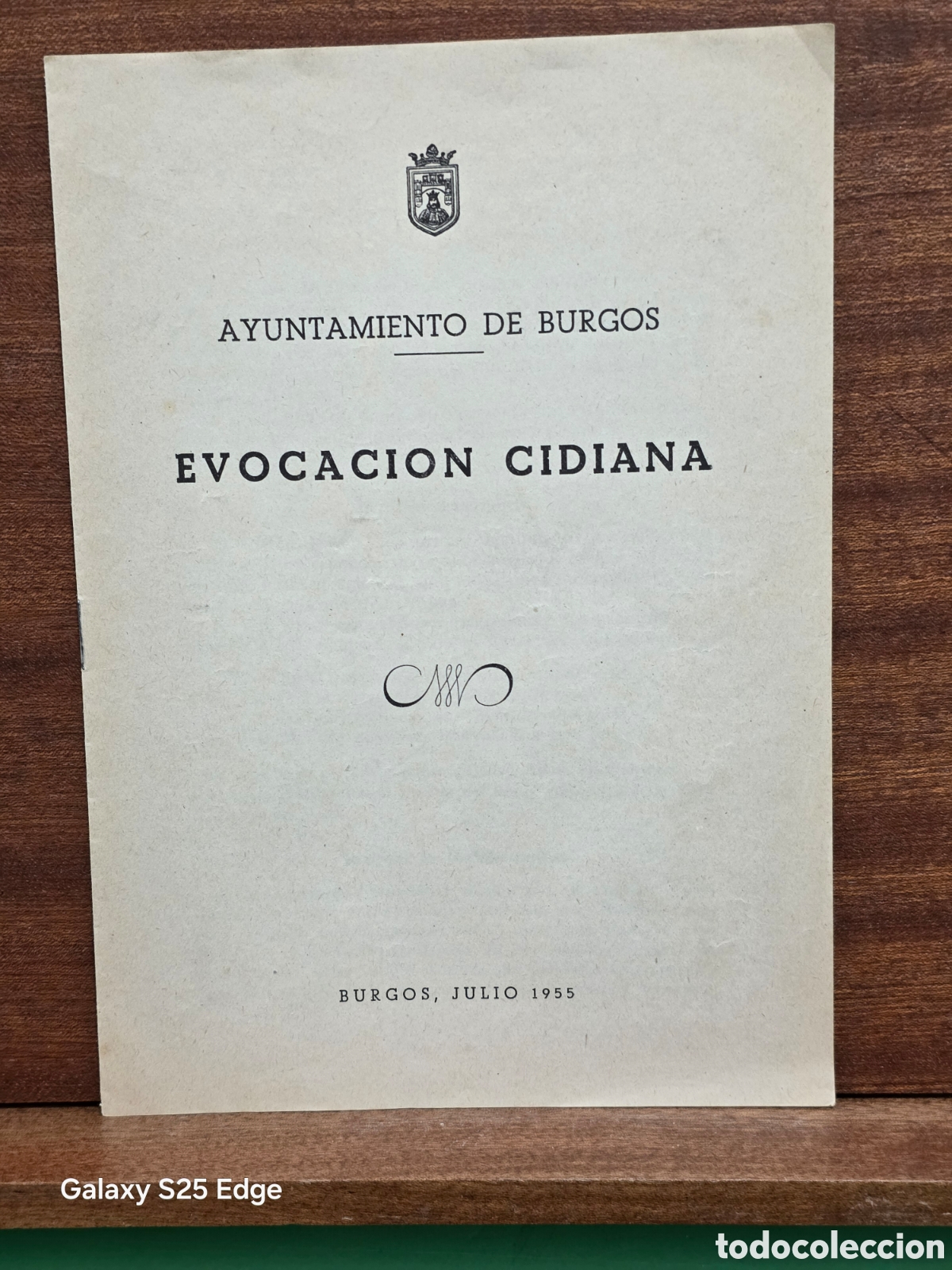 Libri di seconda mano: AYUNTAMIENTO DE BURGOS...&rdquo;&rdquo;EVOCACION CIDIANA&rdquo;&rdquo;...BURGOS, JULIO DE 1955...