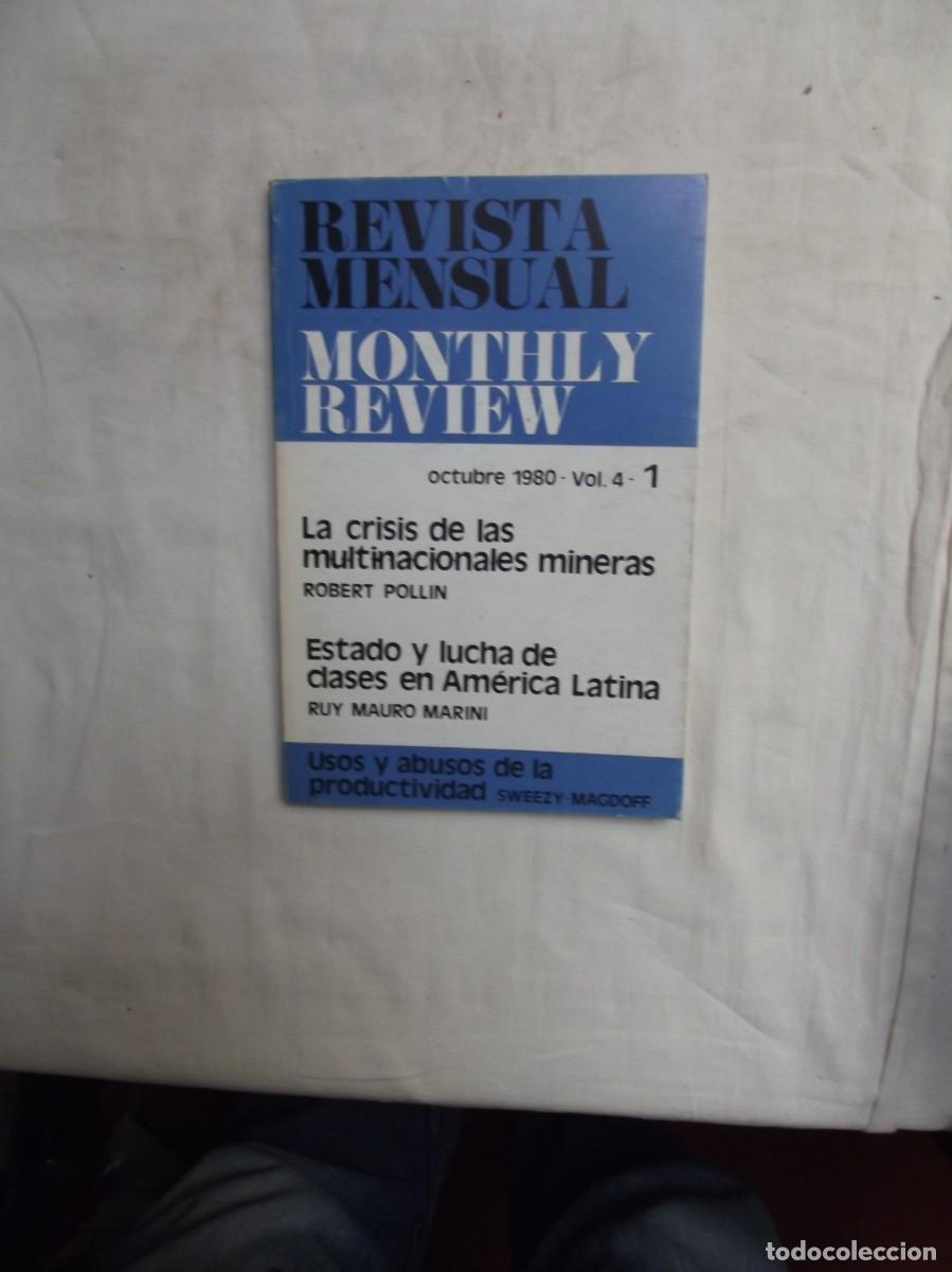 Libros: REVISTA MENSUAL MONTHLY REVIEW OCTUBRE 1980 - VOL,4 - 1