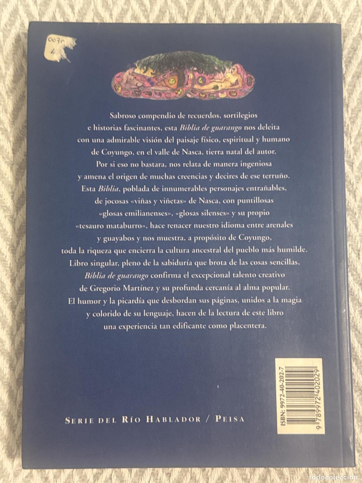 Libros: Biblia de guarango - Gregorio Mart&iacute;nez - Foto 3