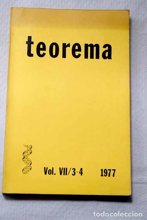 Livros em segunda m&atilde;o: Teorema, vol VII. 3-4
