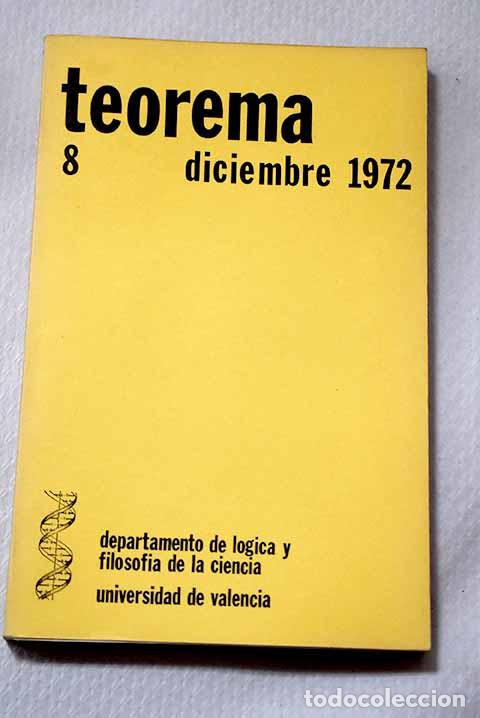 Livros em segunda m&atilde;o: Teorema, 8: : Universidad de Valencia.