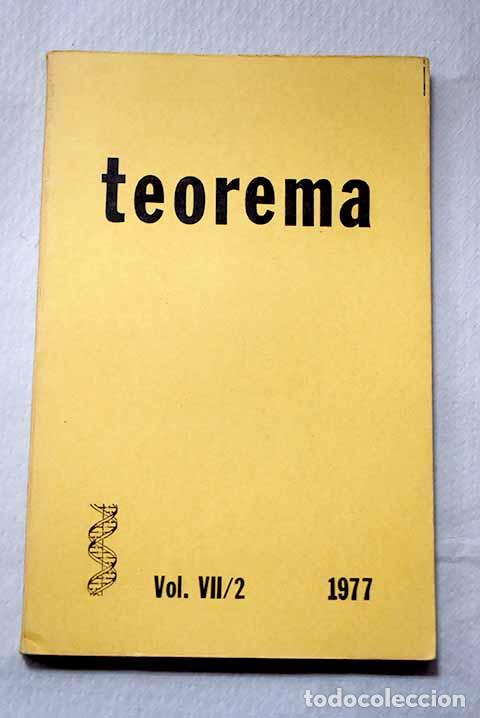 Livros em segunda m&atilde;o: Teorema, vol VII. 2: