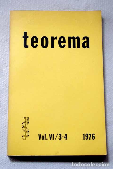 Livros em segunda m&atilde;o: Teorema, vol VI. 3-4