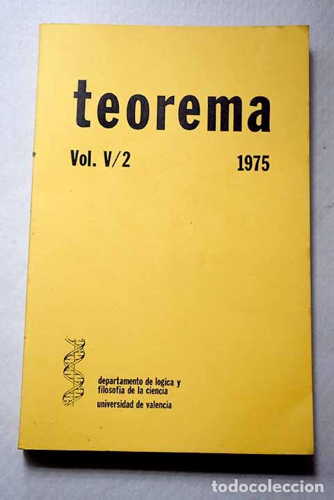 Livros em segunda m&atilde;o: Teorema, vol V. 2: : Universidad de Valencia.