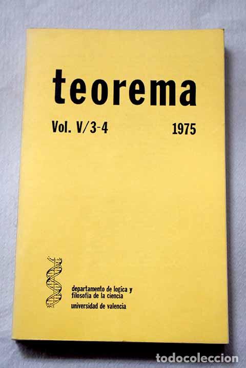 Livros em segunda m&atilde;o: Teorema, vol V. 3-4: