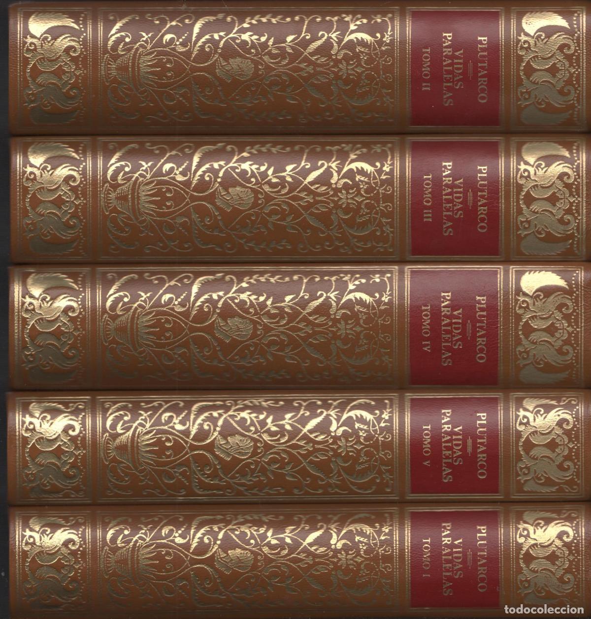 Libros: LAS VIDAS PARALELAS Tomos I, II, III, IV Y V PLUTARCO - EDITORIAL: C&iacute;rculo de Bibli&oacute;filo - PLUTARCO
