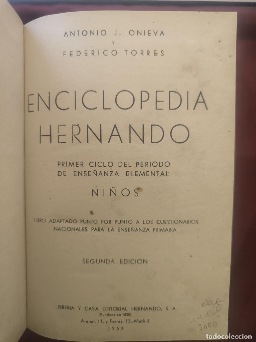 Libri di seconda mano: Enciclopedia Hernando: Primer ciclo del per&iacute;odo de Ense&ntilde;anza Elemental (Secci&oacute;n de Ni&ntilde;os). -