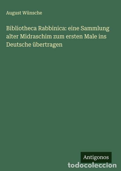 Livros em segunda m&atilde;o: Bibliotheca Rabbinica- 9783388898483