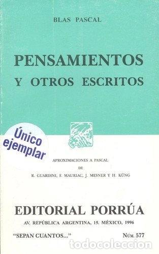 Livros em segunda m&atilde;o: Pensamientos y otros escritos- 9789684523531