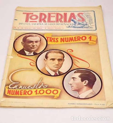Libros: Torerias: revista taurina de gran informacion. A&ntilde;o IV. N&ordm; 1000