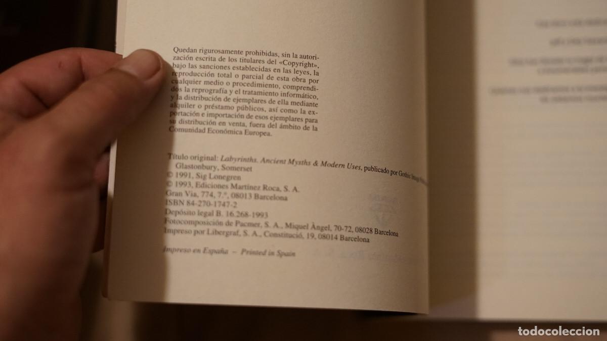 Libros: Sig Lonegren - El poder m&aacute;gico de los laberintos - Mart&iacute;nez Roca 1993 - Foto 2