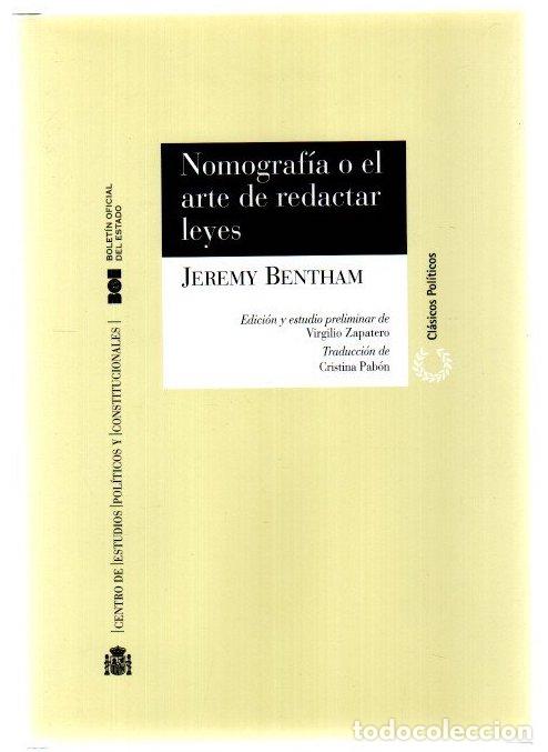 Libros: Nomograf&iacute;a o el arte de redactar leyes - bentham, Jeremy