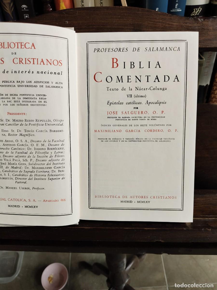 Libros: Biblia comentada VII (&uacute;ltimo): Ep&iacute;stolas cat&oacute;licas. Apocalipsis. Texto de la N&aacute;car-Colunga - Foto 5