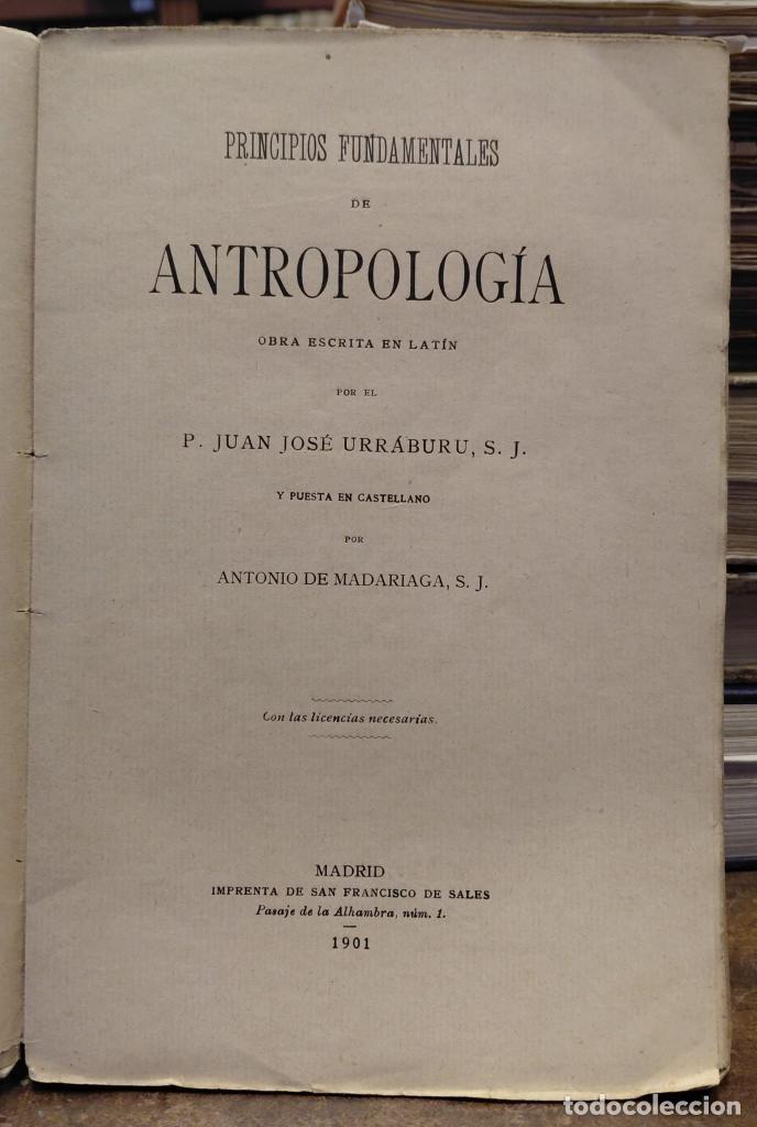 Libros: PRINCIPIOS FUNDAMENTALES DE ANTROPOLOGIA. Obra escrita en latin y puesta en castellano por Antonio d