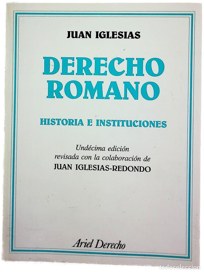 Libros: Derecho romano historia e instituciones