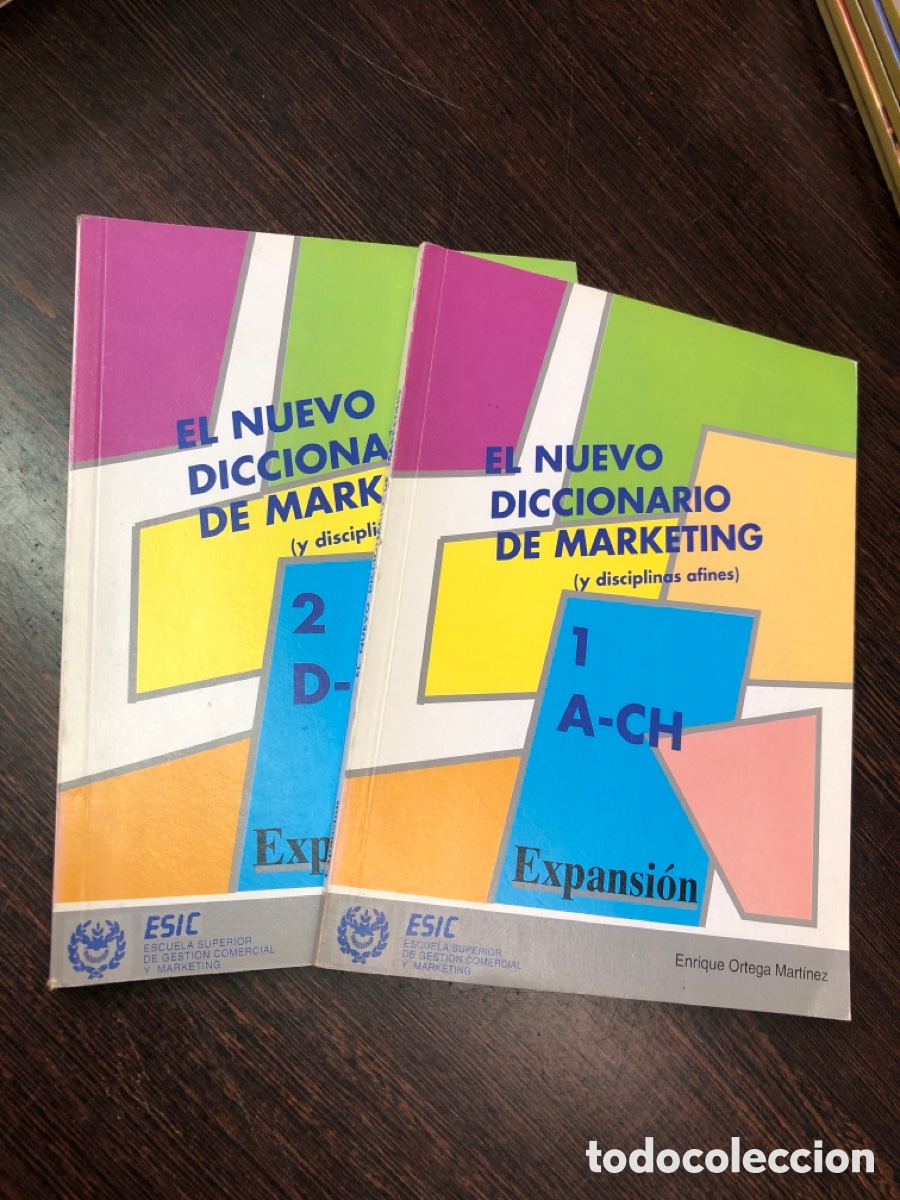 Livres: EL NUEVO DICCIONARIO DE MARKETING EXPANSION ENRIQUE ORTEGA MARTINEZ TOMOS 1 Y 2