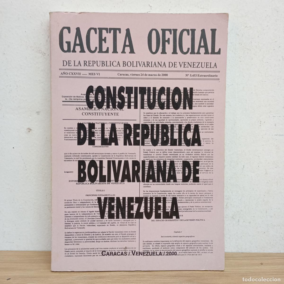 books: Constituci&oacute;n de la Rep&uacute;blica Bolivariana de Venezuela - Gaceta Oficial